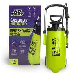 Großer fahrbarer Drucksprüher auf Rädern mit austauschbaren Düsen – GardenBlast No Pest® 12L
